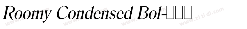 Roomy Condensed Bol字体转换